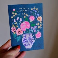 Carte d'Anniversaire - Flower Vase