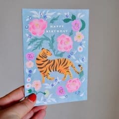 Carte d'Anniversaire - Tiger Bloom
