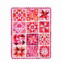 Sticker Patchwork With Love