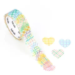 Autocollants Washi Coeur Vichy
