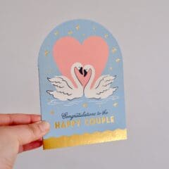 Carte Happy Couple Cygnes