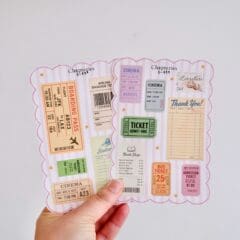 Planche de Stickers - Tickets Vintage