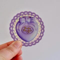 Glitter Sticker Lilas Heart Polly Pocket
