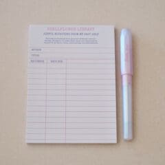 Bloc-Notes - Fiches de Bibliothèque