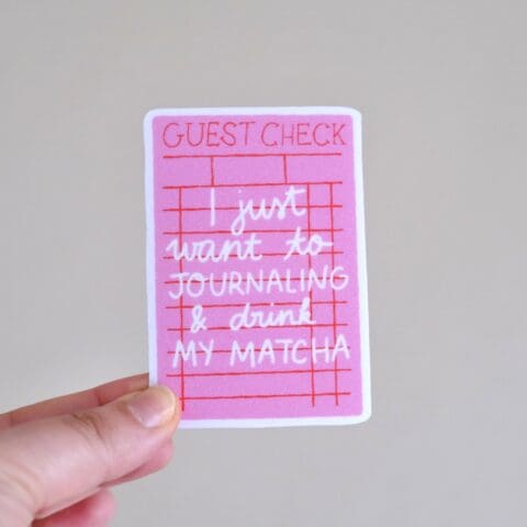 Sticker Journaling & Drink Matcha