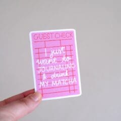 Sticker Journaling & Drink Matcha