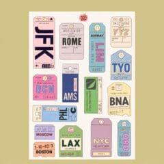 Stickers Nany Craft Shop - Tickets d'Avion