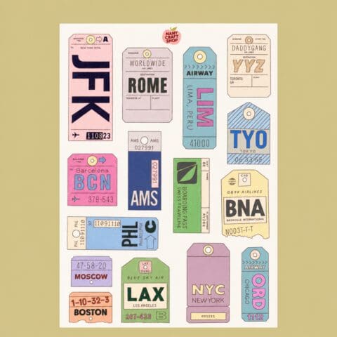 Stickers Nany Craft Shop - Tickets d'Avion