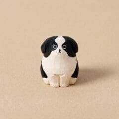Figurine Japonaise en Bois - Le Border Collie