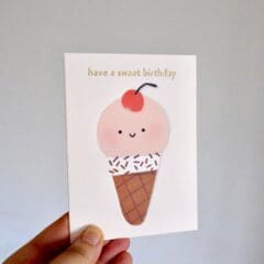Mini Carte Anniversaire - Ice Cream Birthday
