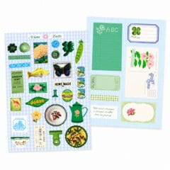 Stickers Journaling Ariane Butto - Trésors Bleus Verts