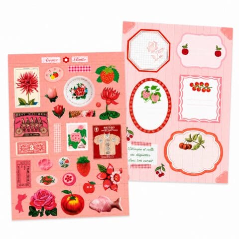 Stickers Journaling Ariane Butto - Trésors Roses Rouges