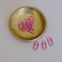 Minuscules Trombones Coeur Rose Métalisé