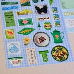 Stickers Journaling Ariane Butto - Trésors Bleus Verts