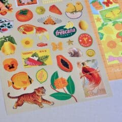 Stickers Journaling Ariane Butto - Trésors Jaunes Oranges