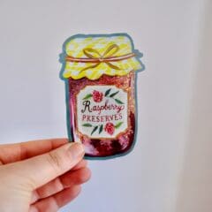 Sticker Glitter Confiture de Framboise